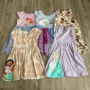 Mixed Girls' Disney Character Dresses - Purple, Pink, Blue, Tan, Lilac Size 3T